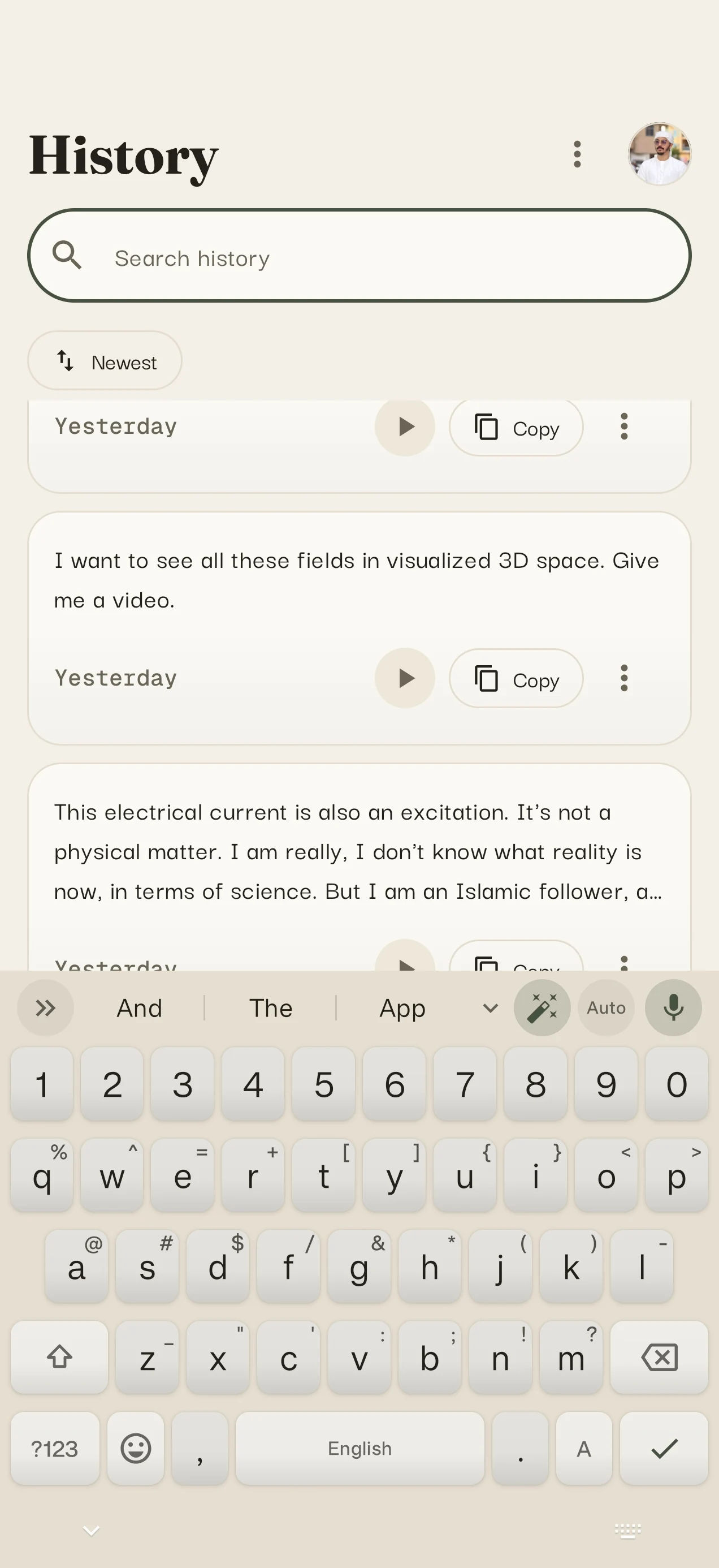Light keyboard
